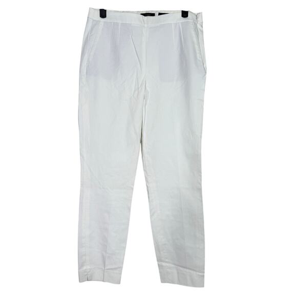 J.Crew Martie Crop Bi Stretch Pullon Ankle Dress Pant Trousers Side Zip 4 White - Picture 13 of 15